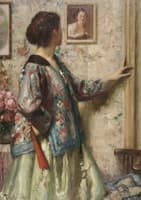 Jeune Fille Regardant un Tableau de Fragonard