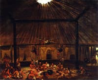 Interior of a Mandan Lodge