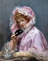 Young Lady with a Mask and Glass of Absinthe