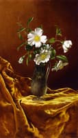 Cherokee Roses in a Glass Vase