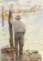 Fisherman looking out to Sea
