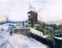 Moulin de la Galette in the Snow