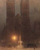 Westminster Abbey at night