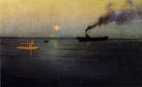 Rosy Moon off Charleston Harbor