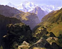 A View of the Jungfrau Massif seen from Above, Interlaken