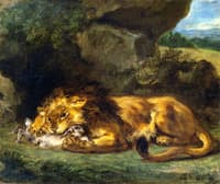 Lion Devouring a Rabbit