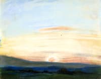 Vast Plain Against the Sky at Sunset