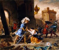 Amadis de Gaule Delivers a Damsel from Galpan's Castle