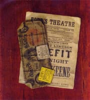 Five Dollar Bill, Program and Ticket Stubs from Ford's Theater