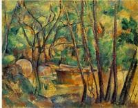 Well, Millstone and Cistern under Trees