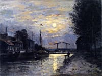 Canal in Saint-Denis, Effect of Moonlight