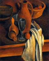 Still LIfe with Earthen Jug and White Napkin