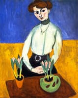 Girl with Tulips