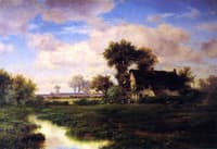Landscape with Farmhouse by a Stream