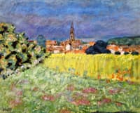 Wheat Field in Front of a Church