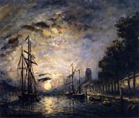 Moonlight over a Canal, Dordrecht