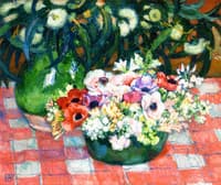 Anemones and Eucalyptus