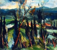 Landscape with Poplars