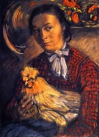 Seated Farmer's Wife with a Chicken in Her Lap