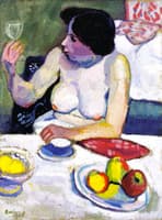 Woman Holding a Glass