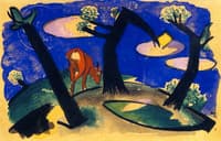 Landscape with Red Animal