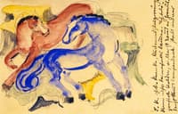 Red and Blue Horse