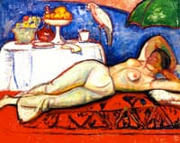 Nude with Parrott