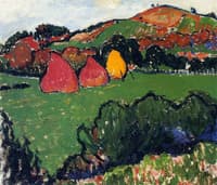 Nagybánya Landscape with Haystacks