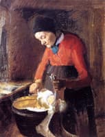 Old Lene Plucking a Goose