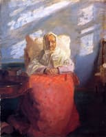 Ane Hedvig Brøndum in a Blue Room