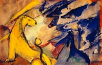 Yellow Lion, Blue Foxes, Blue Horse