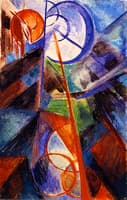 Abstract Mountain Landscape with Fabulous Beast