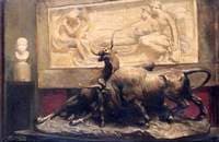 Bronze Cast with Plaster Relief and Sculpture