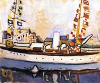 Flag Draped Boat