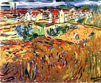 The Wheat Farm with the Red House