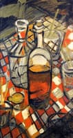 Still LIfe with Checkered Tablecloth