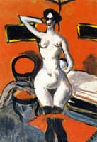 Nude on a Red Background