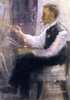 The Painter Chris Addicks in his Studio