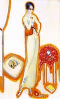 Woman against a White Background
