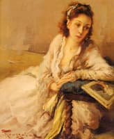 Lady Resting on a Cushion