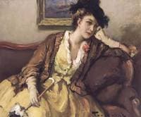 Pensive Women with Umbrella