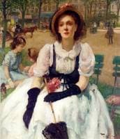 Femme élégante au parc, Paris
