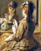 Woman with Gloves and Parasol