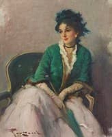 Elegant Woman with Parasol