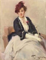 Femme au collier de chien