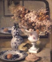 Still-life with Delft Porcelain