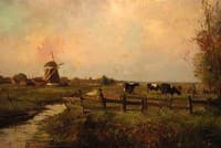 Landscape: farm with cows