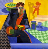 Figure Seated at a Café Table