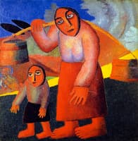 Peasant Woman with Water Pails