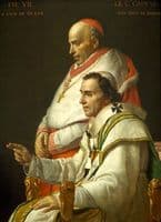Portrait of Pope Pius VII and Cardinal Caprara